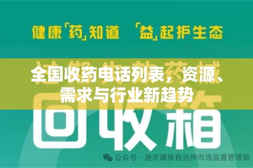 苏州全国收药电话列表，资源、需求与行业新趋势
